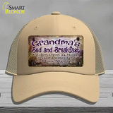 Grandmas Bed & Breakfast Novelty License Plate Hat Mesh / Khaki