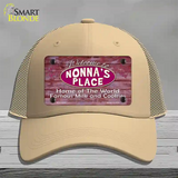 Nonnas Place Novelty License Plate Hat Mesh / Khaki