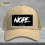 Nope Not Today Novelty License Plate Hat