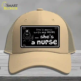 Dont Mess With My Mom Novelty License Plate Hat Mesh / Khaki