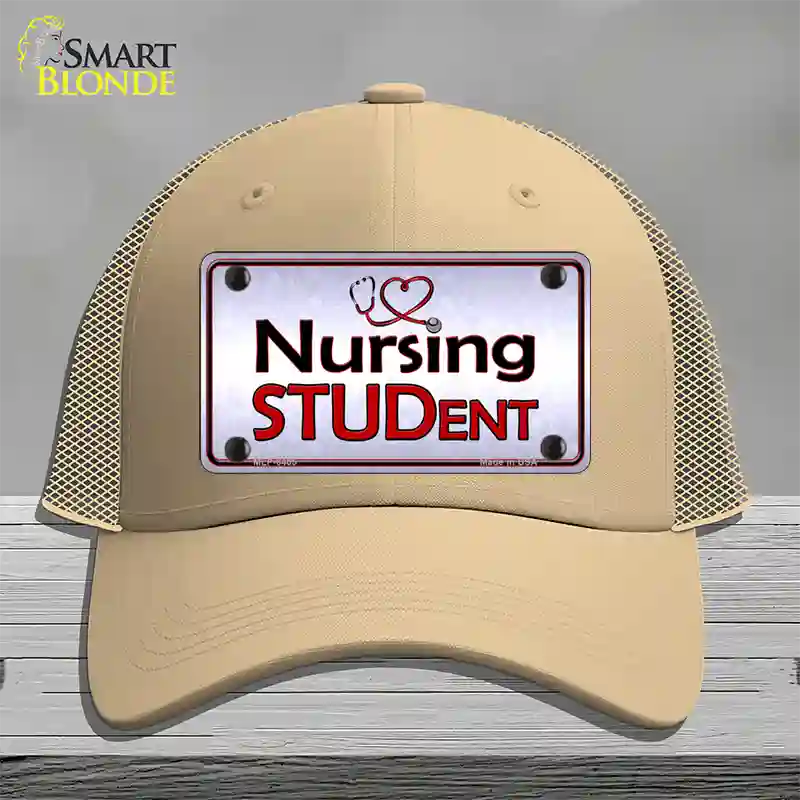 Nursing Student Novelty License Plate Hat Mesh / Khaki