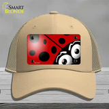 Lady Bug Novelty License Plate Hat Mesh / Khaki