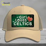 This Girl Loves Her Celtics Novelty License Plate Hat Mesh / Khaki