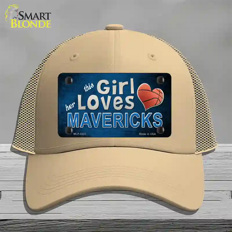 This Girl Loves Her Mavericks Novelty License Plate Hat Mesh / Khaki