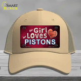 This Girl Loves Her Pistons Novelty License Plate Hat Mesh / Khaki