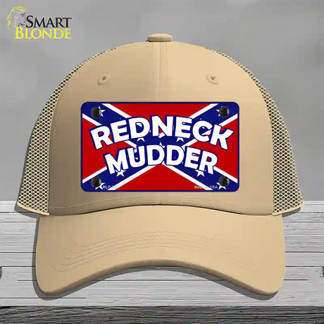 Redneck Mudder Novelty License Plate Hat Mesh / Khaki