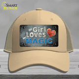 This Girl Loves Her Magic Novelty License Plate Hat Mesh / Khaki