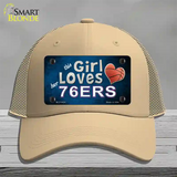 This Girl Loves Her 76ers Novelty License Plate Hat Mesh / Khaki