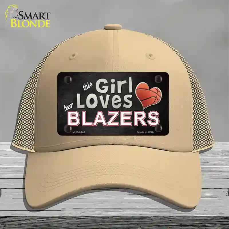 This Girl Loves Her Blazers Novelty License Plate Hat Mesh / Khaki