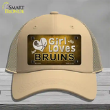 This Girl Loves Her Bruins Novelty License Plate Hat Mesh / Khaki