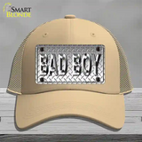 Bad Boy Diamond Novelty License Plate Hat Mesh / Khaki