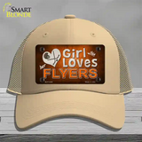 This Girl Loves Her Flyers Novelty License Plate Hat Mesh / Khaki