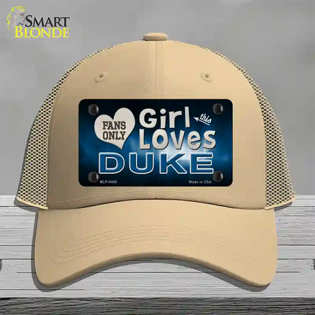 This Girl Loves Duke Novelty License Plate Hat Mesh / Khaki