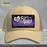 This Girl Loves Kansas State Novelty License Plate Hat Mesh / Khaki