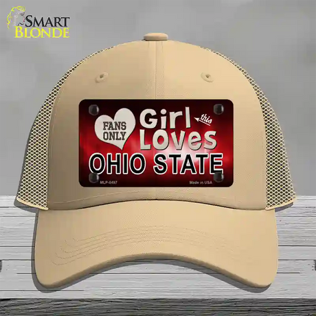 This Girl Loves Ohio State Novelty License Plate Hat Mesh / Khaki