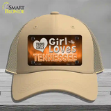 This Girl Loves Tennessee Novelty License Plate Hat Mesh / Khaki