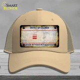 District Of Columbia Rusty State Novelty License Plate Hat Mesh / Khaki