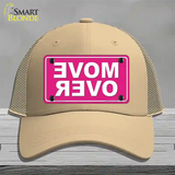 Move Over Pink Novelty License Plate Hat Mesh / Khaki