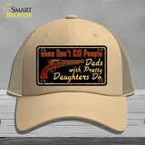 Guns Dont Kill People Novelty License Plate Hat Mesh / Khaki