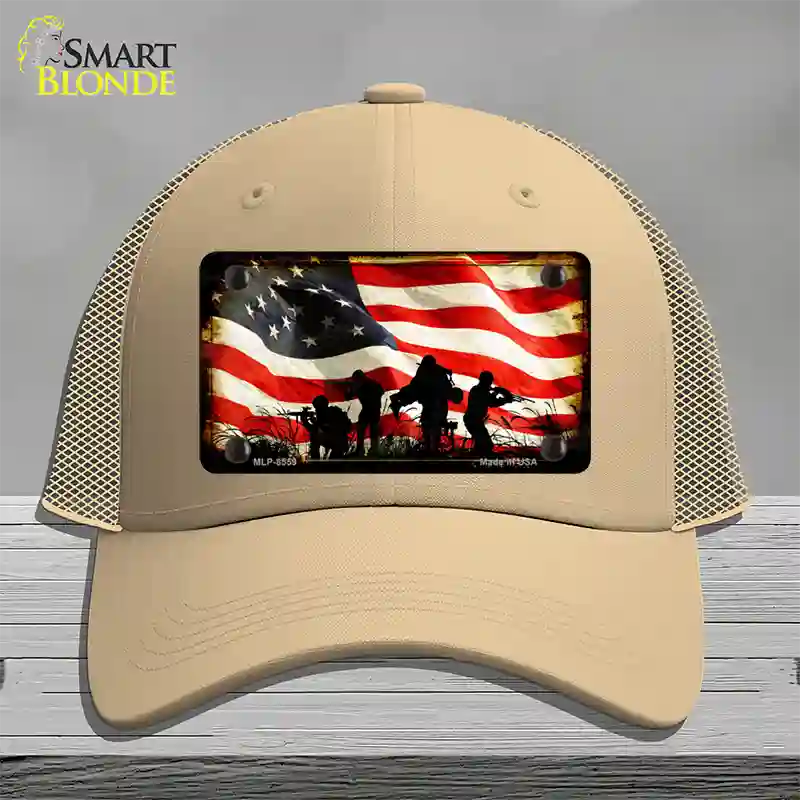 American Freedom Fighters Novelty License Plate Hat Mesh / Khaki