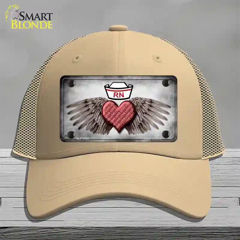 Love RN Novelty License Plate Hat Mesh / Khaki