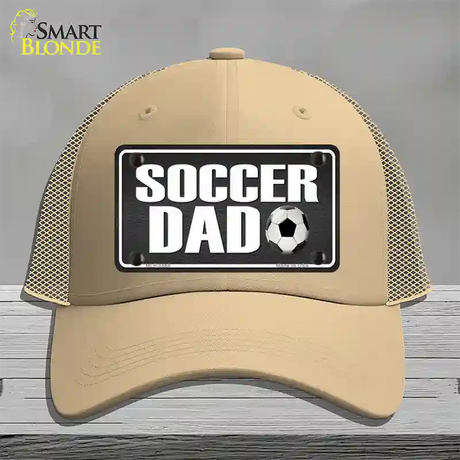 Soccer Dad Novelty License Plate Hat Mesh / Khaki