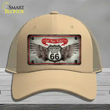 Get Your Kicks Novelty License Plate Hat Mesh / Khaki