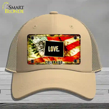 Colorado Love Novelty License Plate Hat Mesh / Khaki