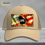 Georgia Love Novelty License Plate Hat Mesh / Khaki