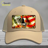 Idaho Love Novelty License Plate Hat Mesh / Khaki