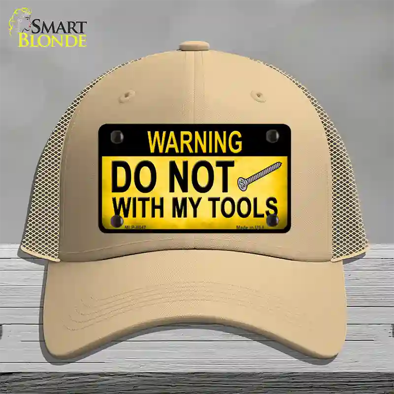 Do Not Screw Novelty License Plate Hat Mesh / Khaki