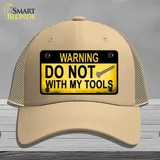 Do Not Screw Novelty License Plate Hat Mesh / Khaki