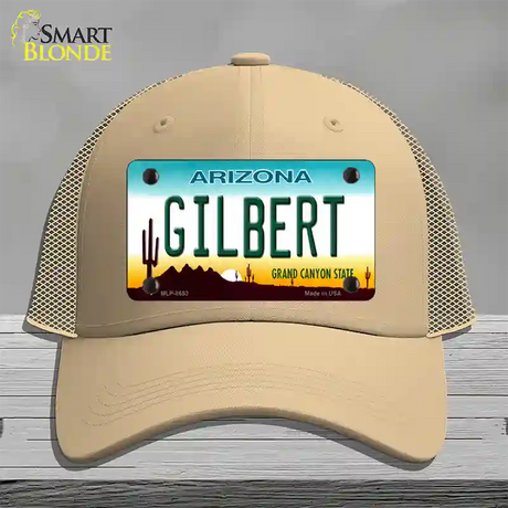 Gilbert Arizona Novelty License Plate Hat Mesh / Khaki