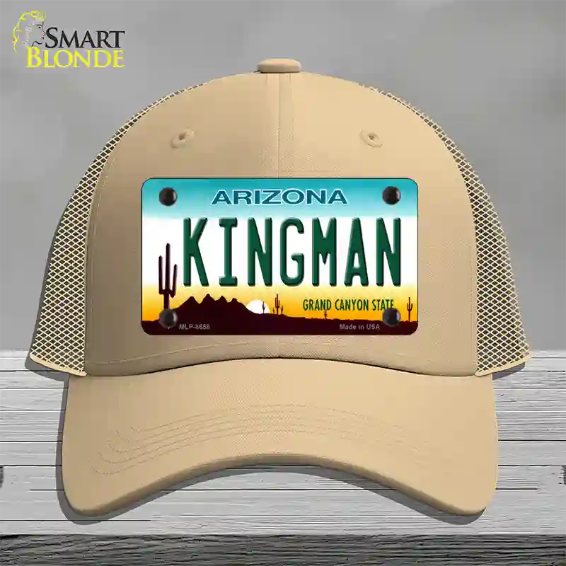 Kingman Arizona Novelty License Plate Hat Mesh / Khaki