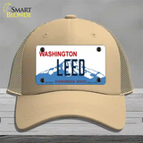 Leed Washington Novelty License Plate Hat Mesh / Khaki