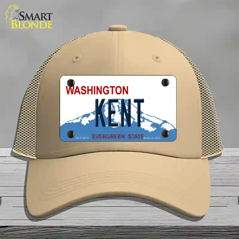 Kent Washington Novelty License Plate Hat Mesh / Khaki