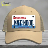 MNT Hood Washington Novelty License Plate Hat Mesh / Khaki