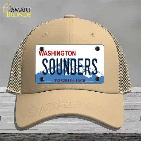 Sounders Washington Novelty License Plate Hat Mesh / Khaki