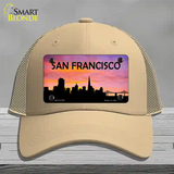 San Francisco Silhouette Novelty License Plate Hat Mesh / Khaki