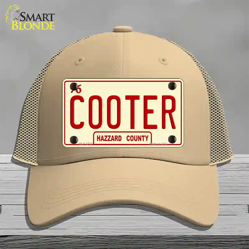 Cooter Novelty License Plate Hat Mesh / Khaki