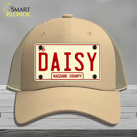 Daisy Novelty License Plate Hat Mesh / Khaki