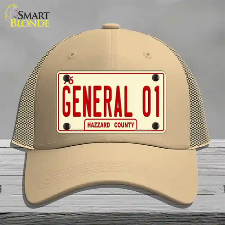 General 01 Novelty License Plate Hat Mesh / Khaki