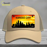 Kansas City Silhouette Novelty License Plate Hat Mesh / Khaki