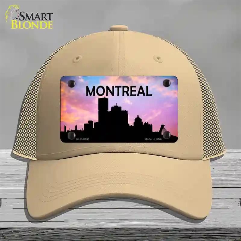 Montreal Silhouette Novelty License Plate Hat Mesh / Khaki