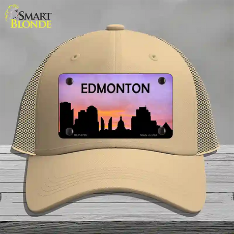 Edmonton Silhouette Novelty License Plate Hat Mesh / Khaki