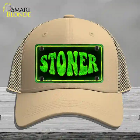 Stoner Novelty License Plate Hat Mesh / Khaki