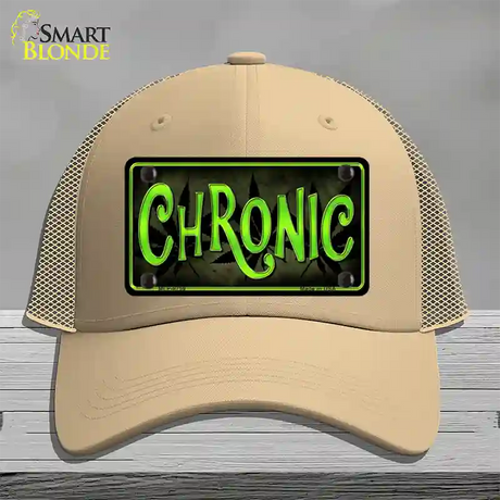 Chronic Novelty License Plate Hat Mesh / Khaki