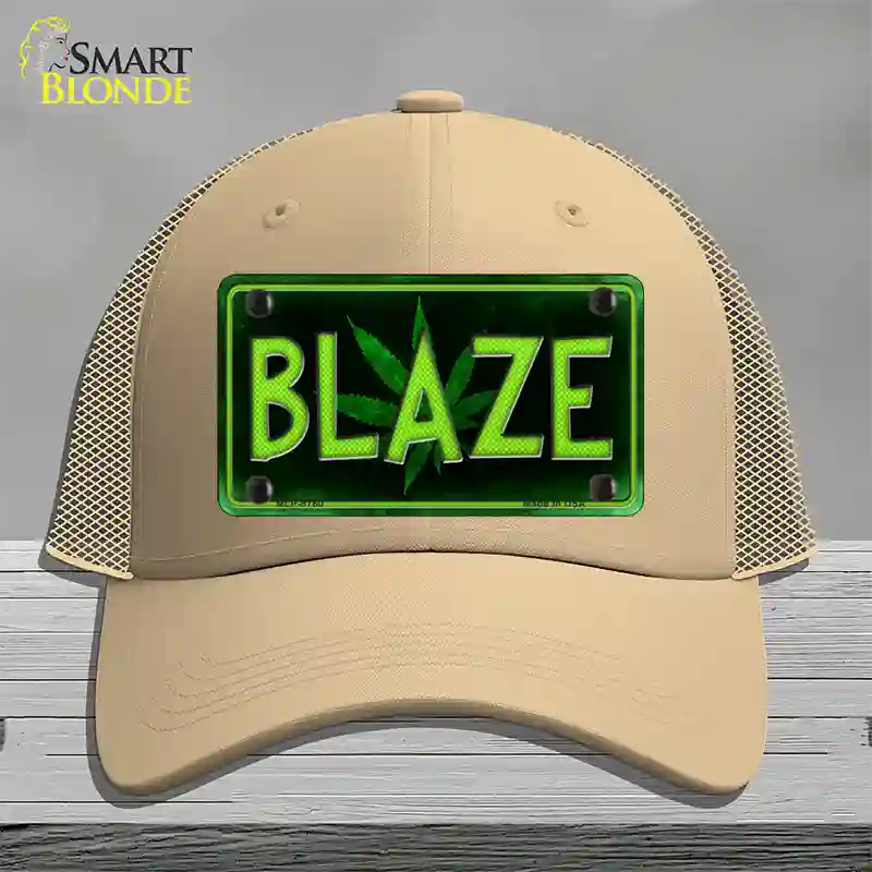 Blaze Novelty License Plate Hat Mesh / Khaki