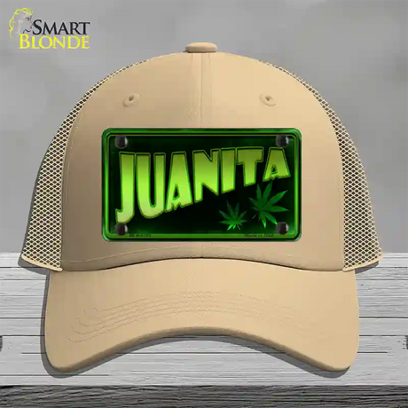 Juanita Novelty License Plate Hat Mesh / Khaki