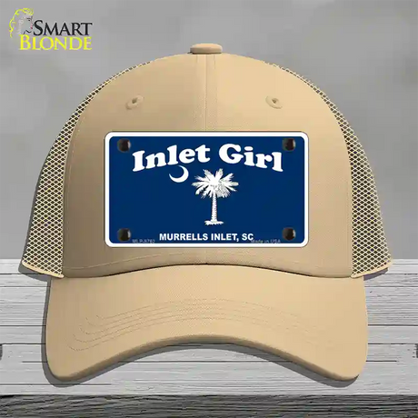 Inlet Girl Novelty License Plate Hat Mesh / Khaki